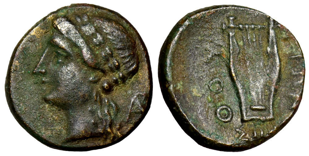Ancient Greek Coins Lucania Thurium Bronze 