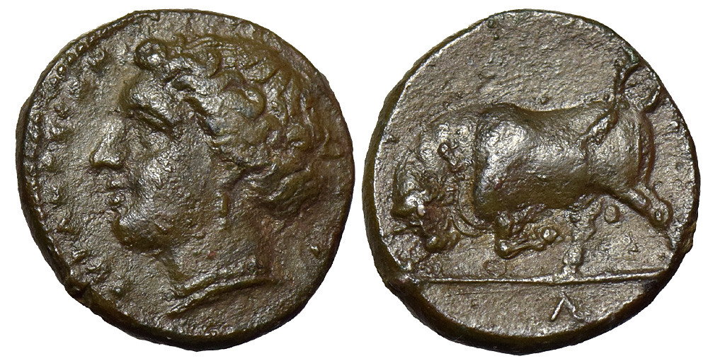 Ancient Greek Coins Sicily Syracuse Agathokles Bronze 