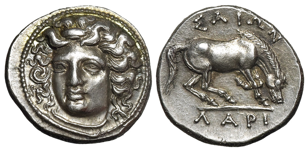 Ancient Greek Coins Thessalia Larissa Drachm 