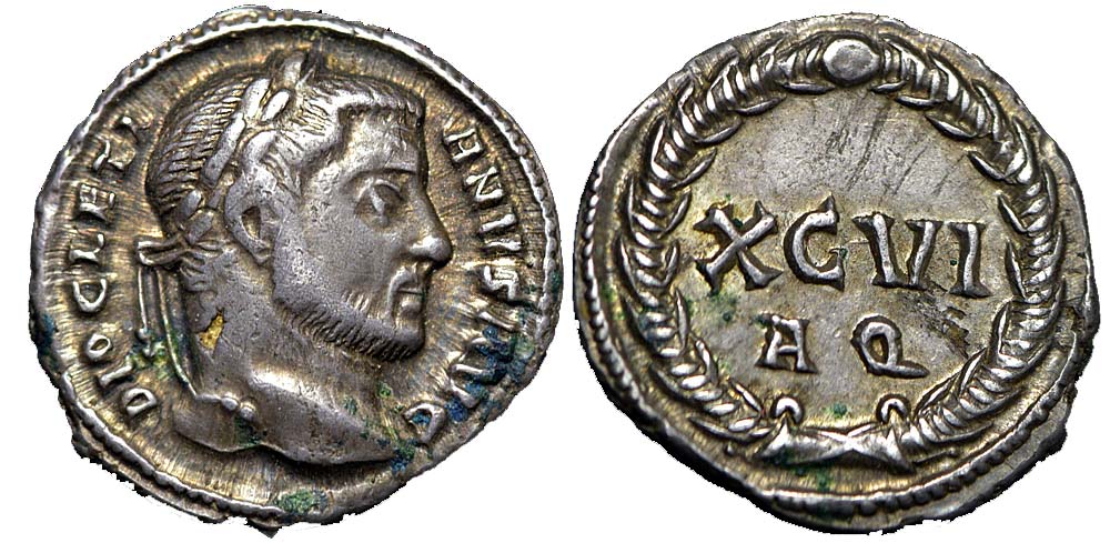 Ancient Roman Empire Diocletianus Argenteus 