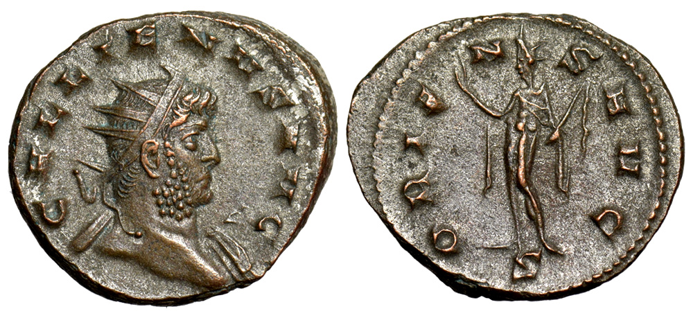 Ancient Roman Empire Gallienus Antoninianus 
