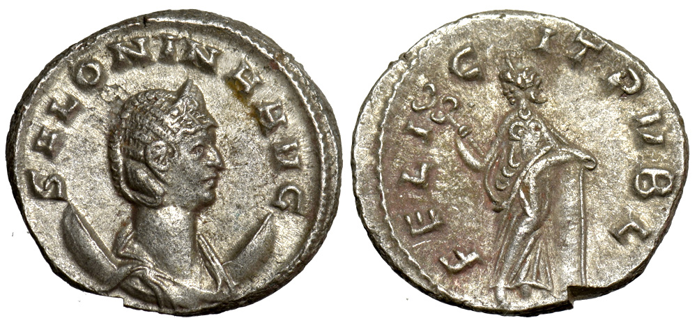 Ancient Roman Empire Salonina Antoninianus 