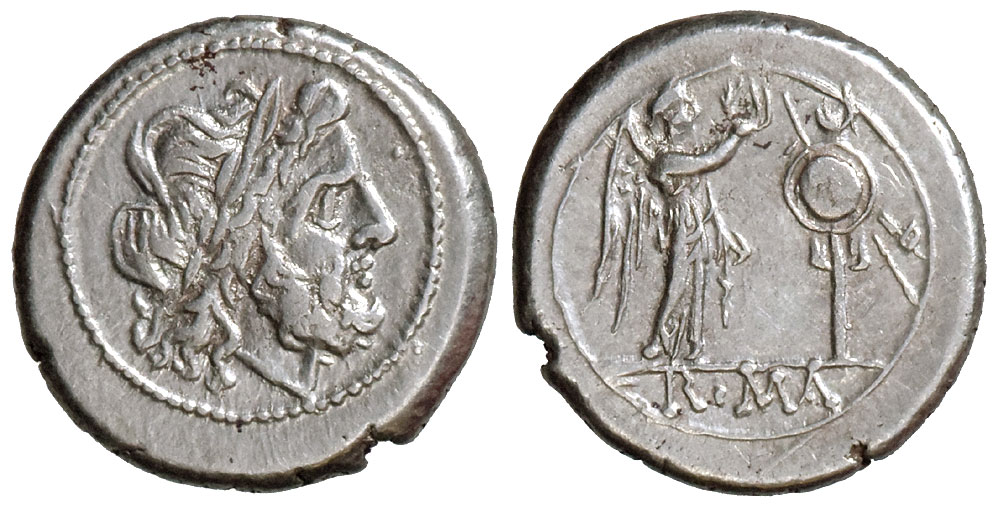 Ancient Roman Republic Anonymous Victoriatus 