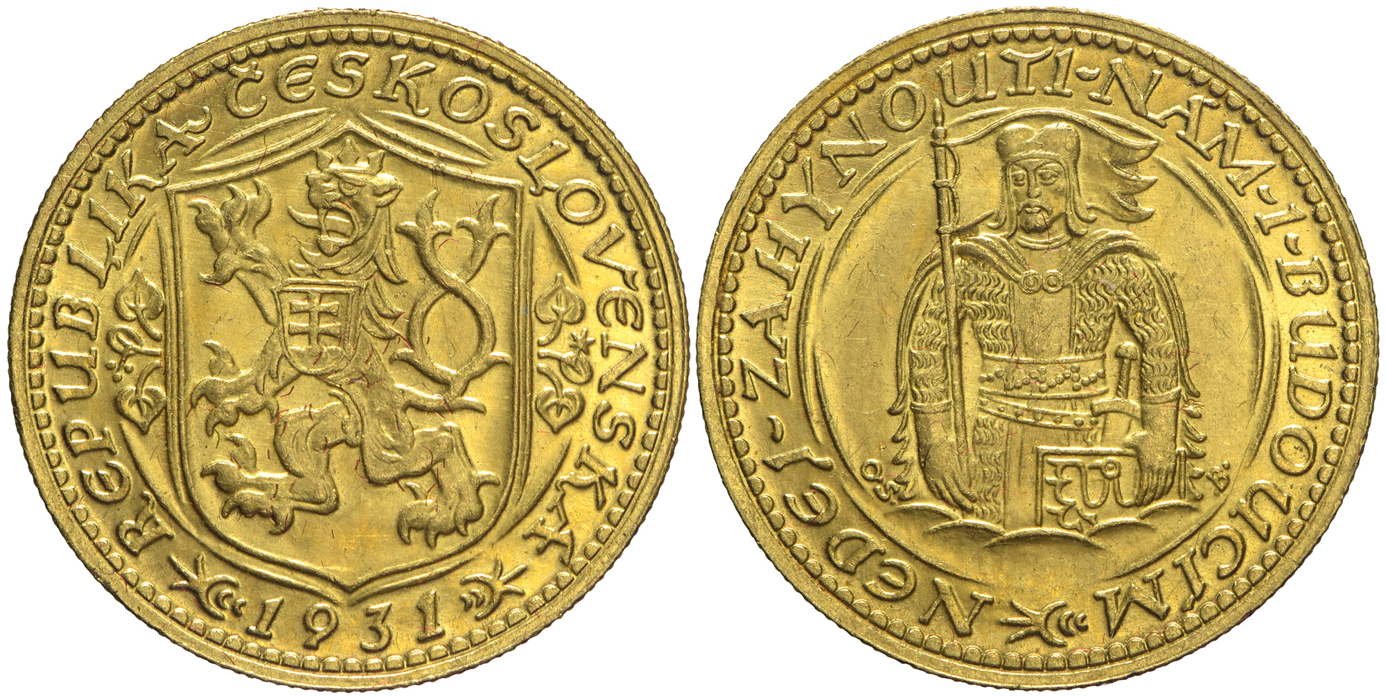 Czechoslovakia Republic Dukat 1931 Gold 
