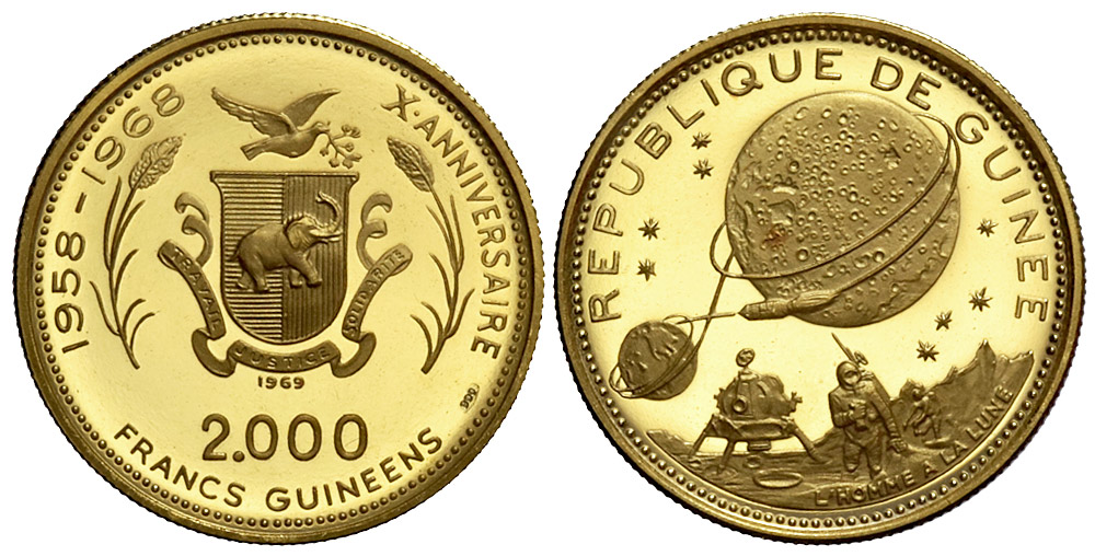 Guinea Republic Francs 1969 Gold 