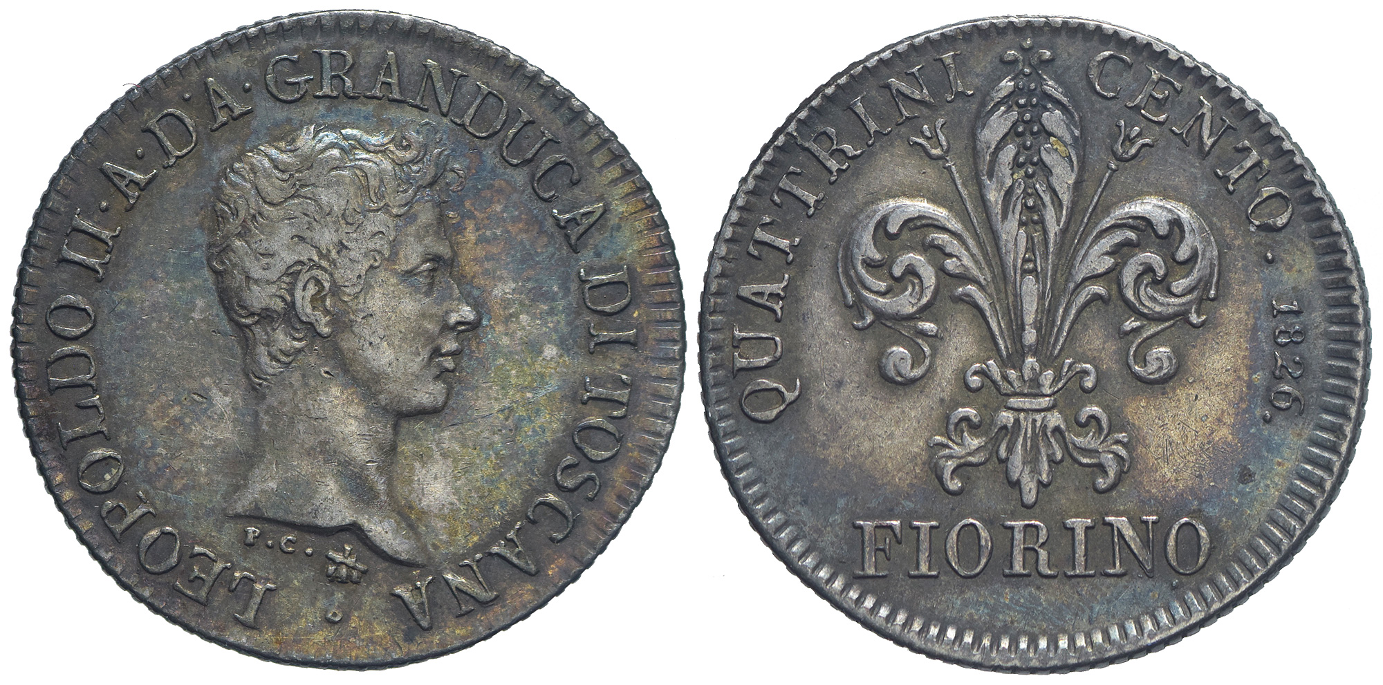 Italy Regional Mints Firenze Leopold Fiorino 1826 