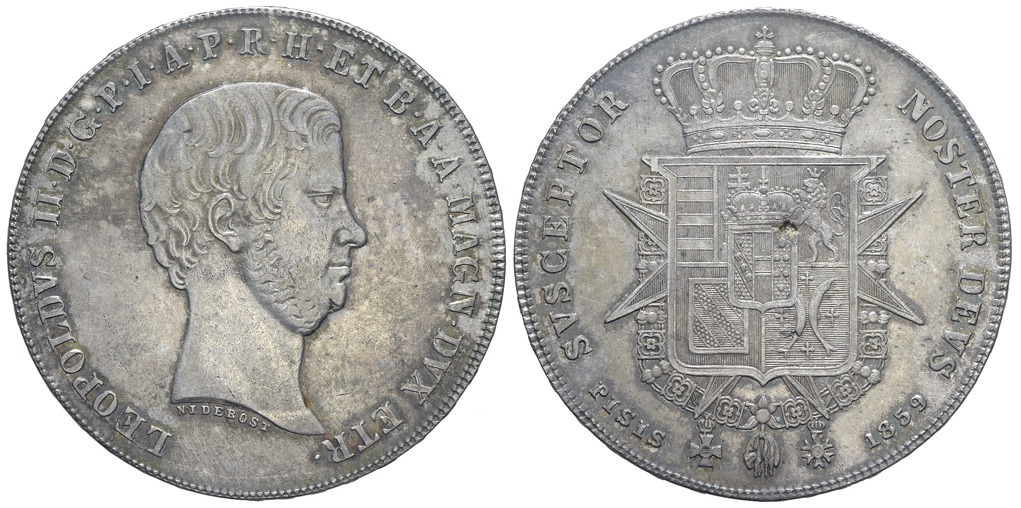 Italy Regional Mints Firenze Leopold Francescone 1859 