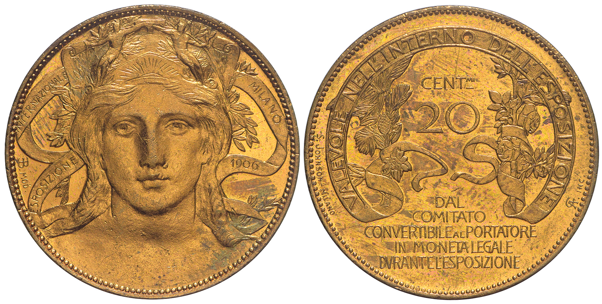 Italy Kingdom Vittorio Emanuele Cent 1906 