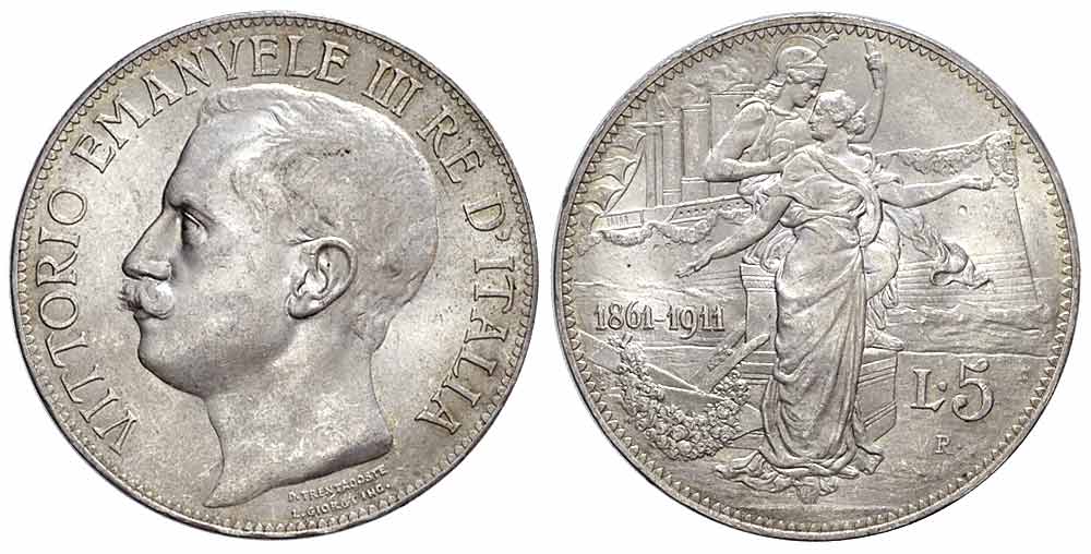Italy-D-Kingdom-Vittorio-Emanuele-III-Lire-1911-AR