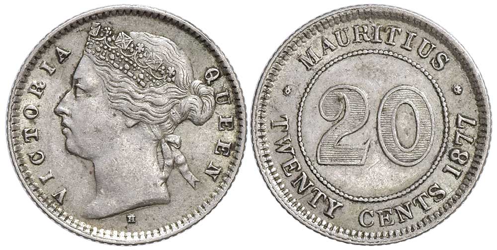 Mauritius Victoria Cent 1877 