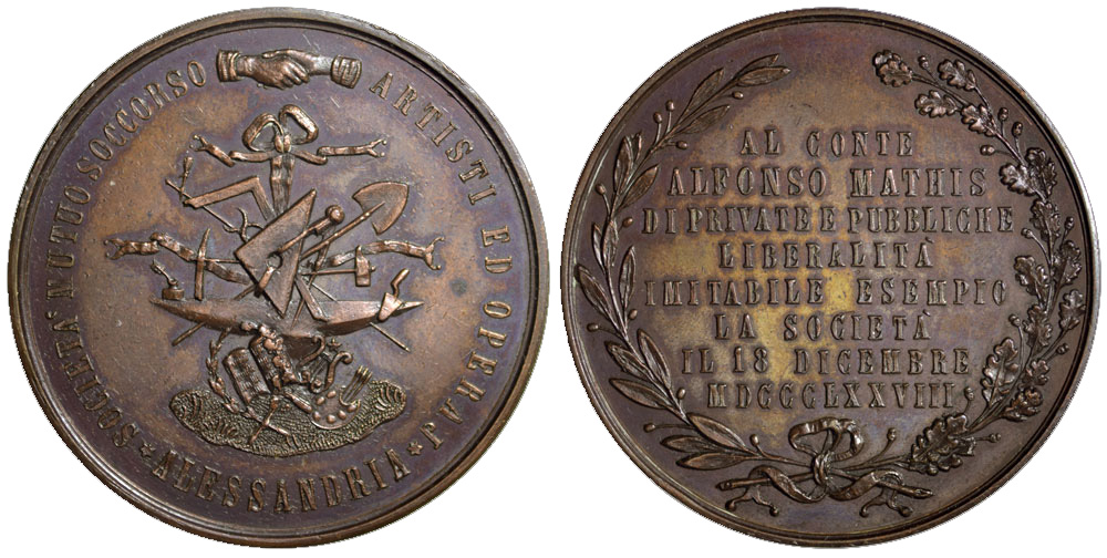 Medals Alessandria Umberto Medal 1878 