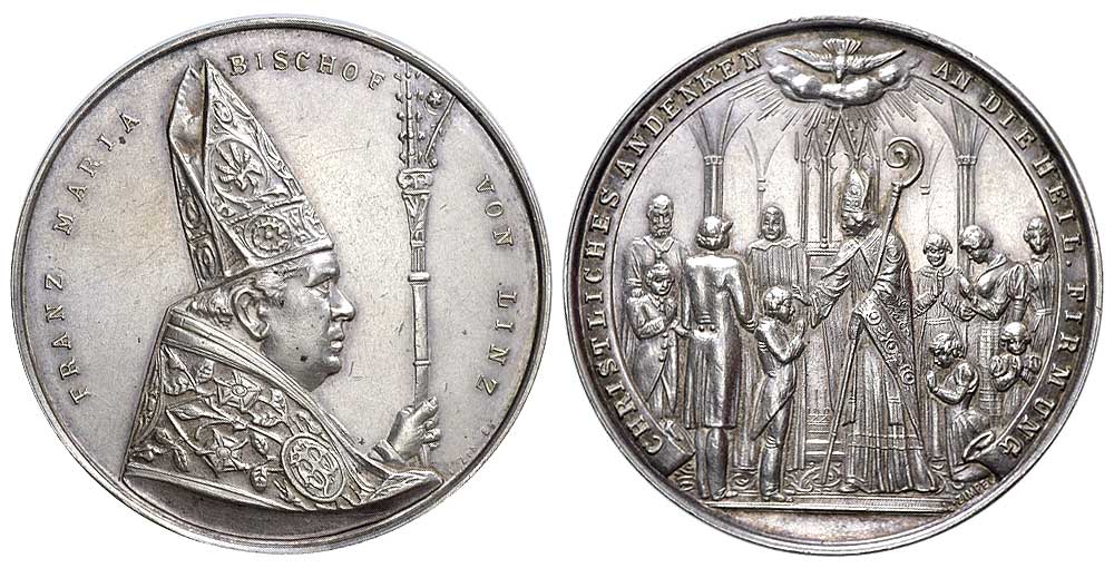 Medals Austria Franz Maria Doppelbauer Medal 1895 