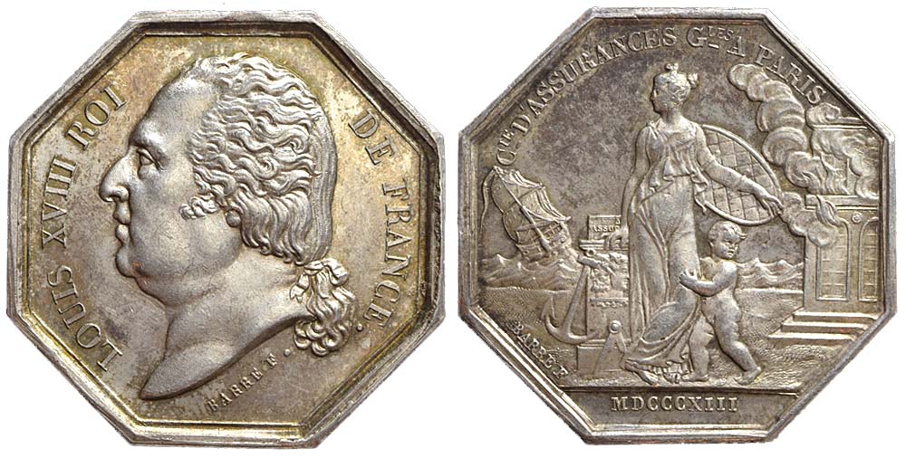 Medals France Louis XVIII Medal 1813 