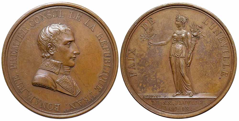 Medals France Consulat Medal 1801 