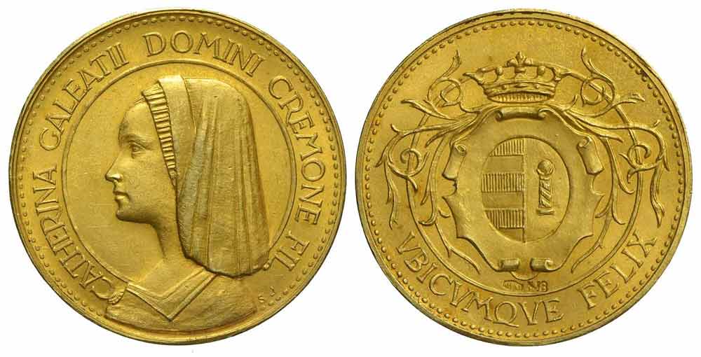 Medals Italy Cremona Medal 1902 Gold 