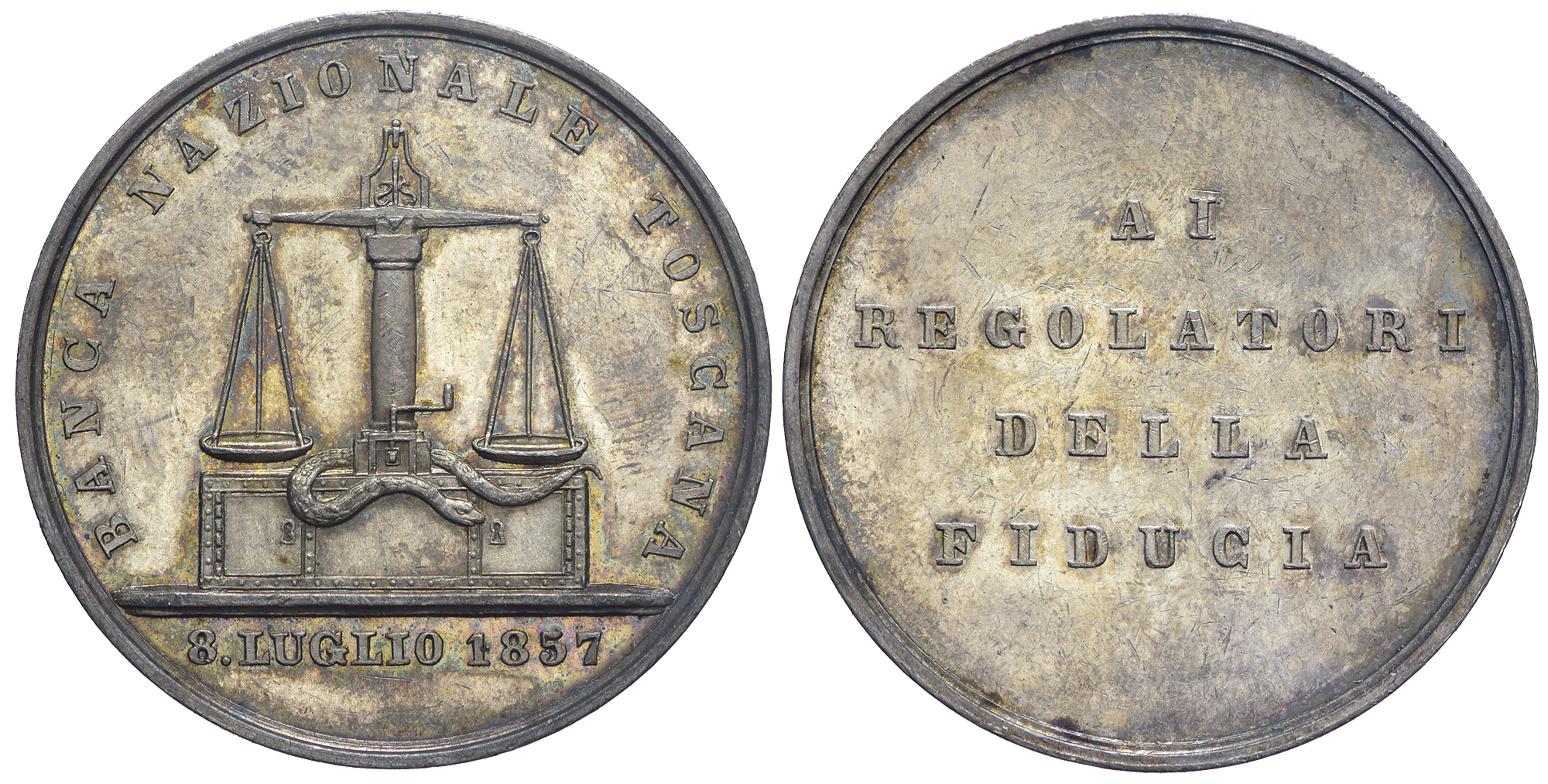 Medals Italy Toscana Medal 1857 