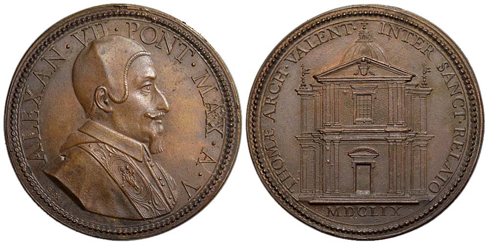 Medals Rome Alexander Medal 1659 