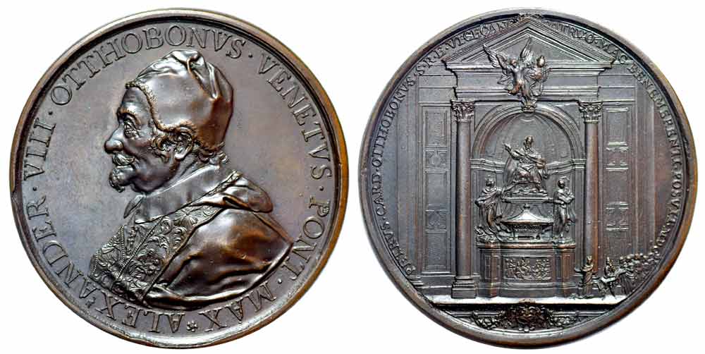 Medals Rome Alexander VIII Medal 1700 
