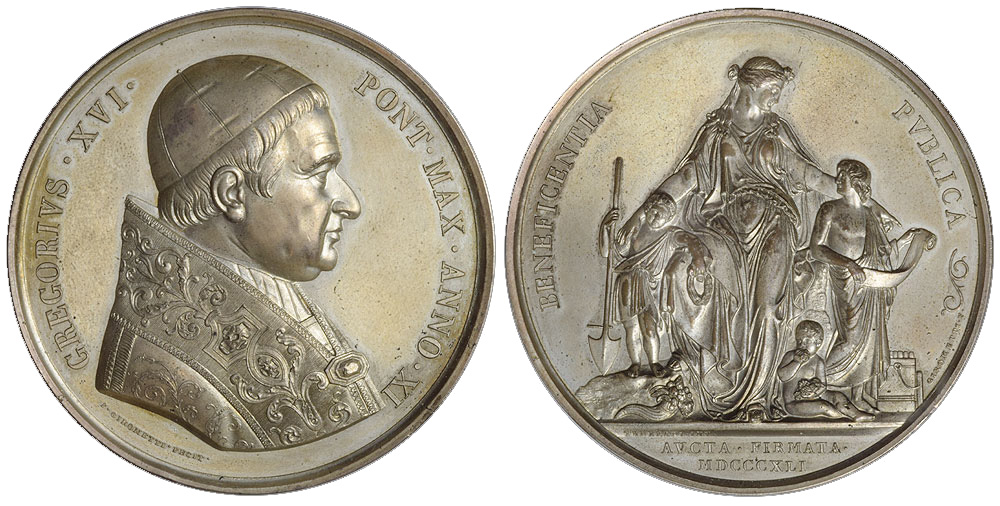 Medals Rome Gregory Medal 1841 