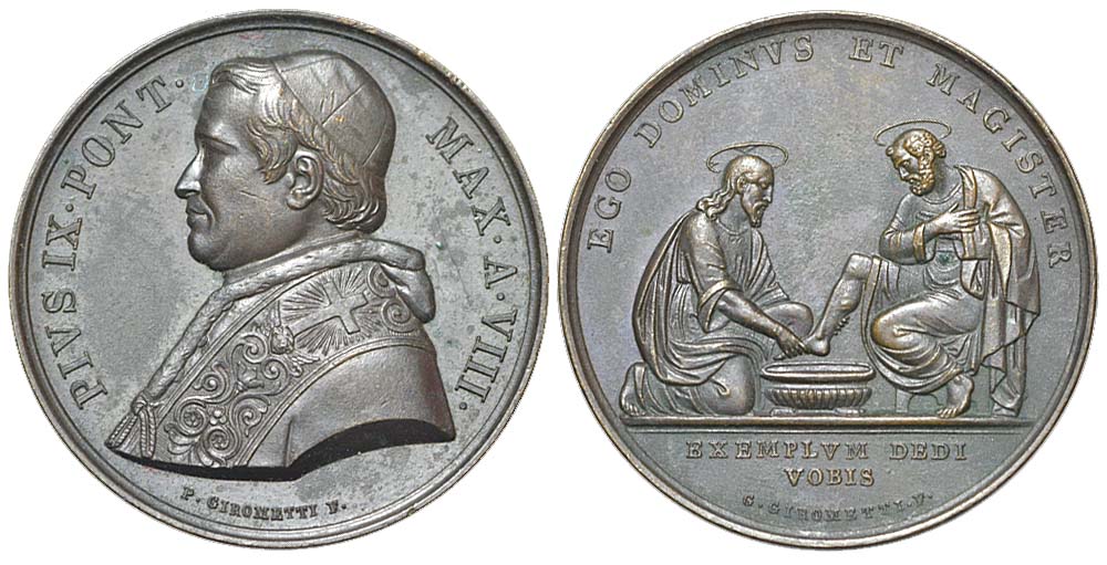 Medals Rome Pius Medal 1853 