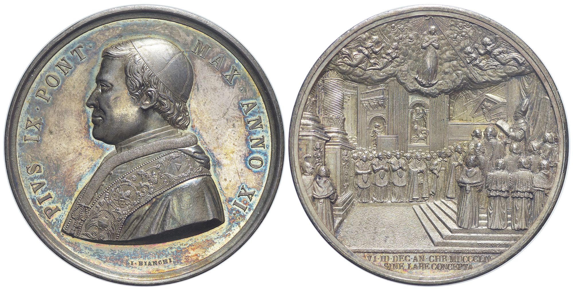Medals Rome Pius Medal 1856 