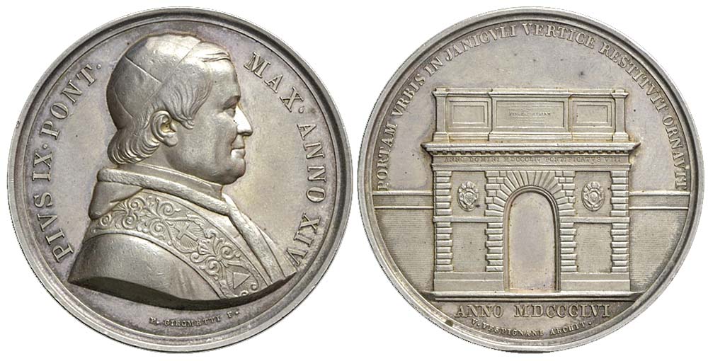 Medals Rome Pius Medal 1859 