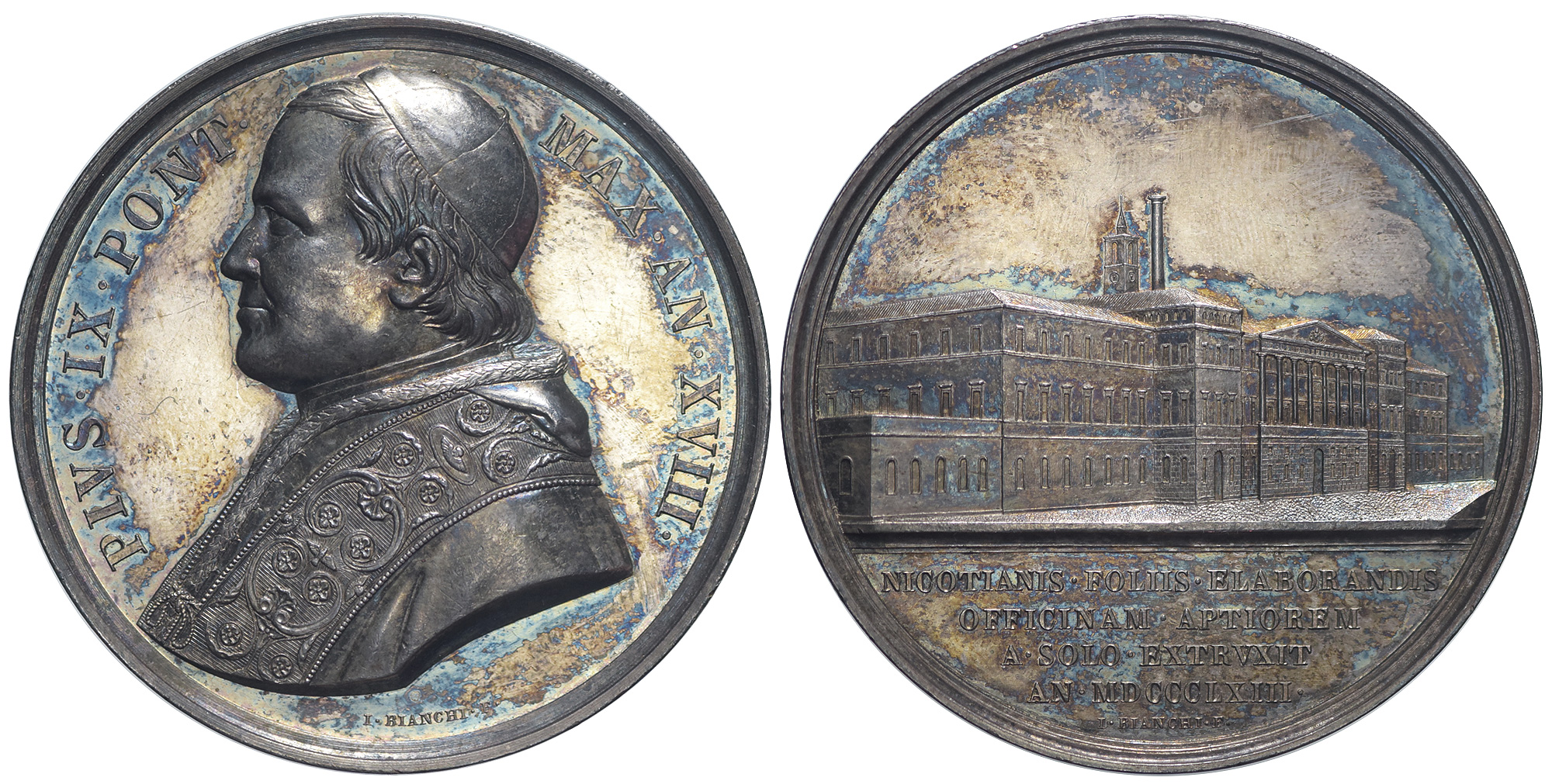 Medals Rome Pius Medal 1863 