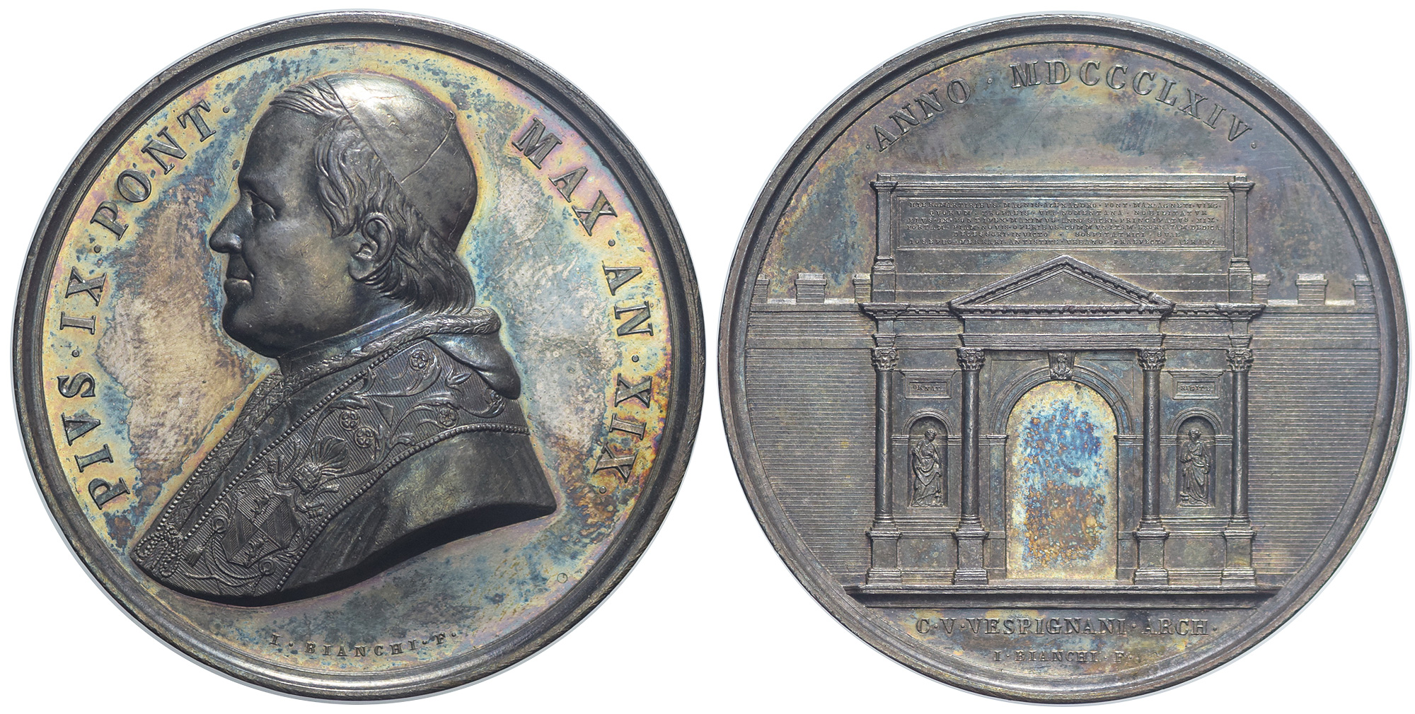 Medals Rome Pius Medal 1864 