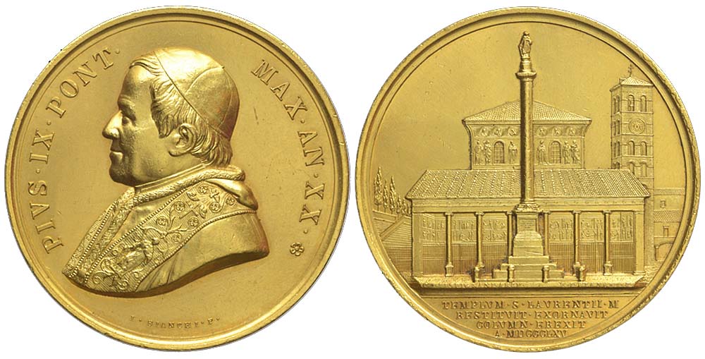 Medals Rome Pius Medal 1865 