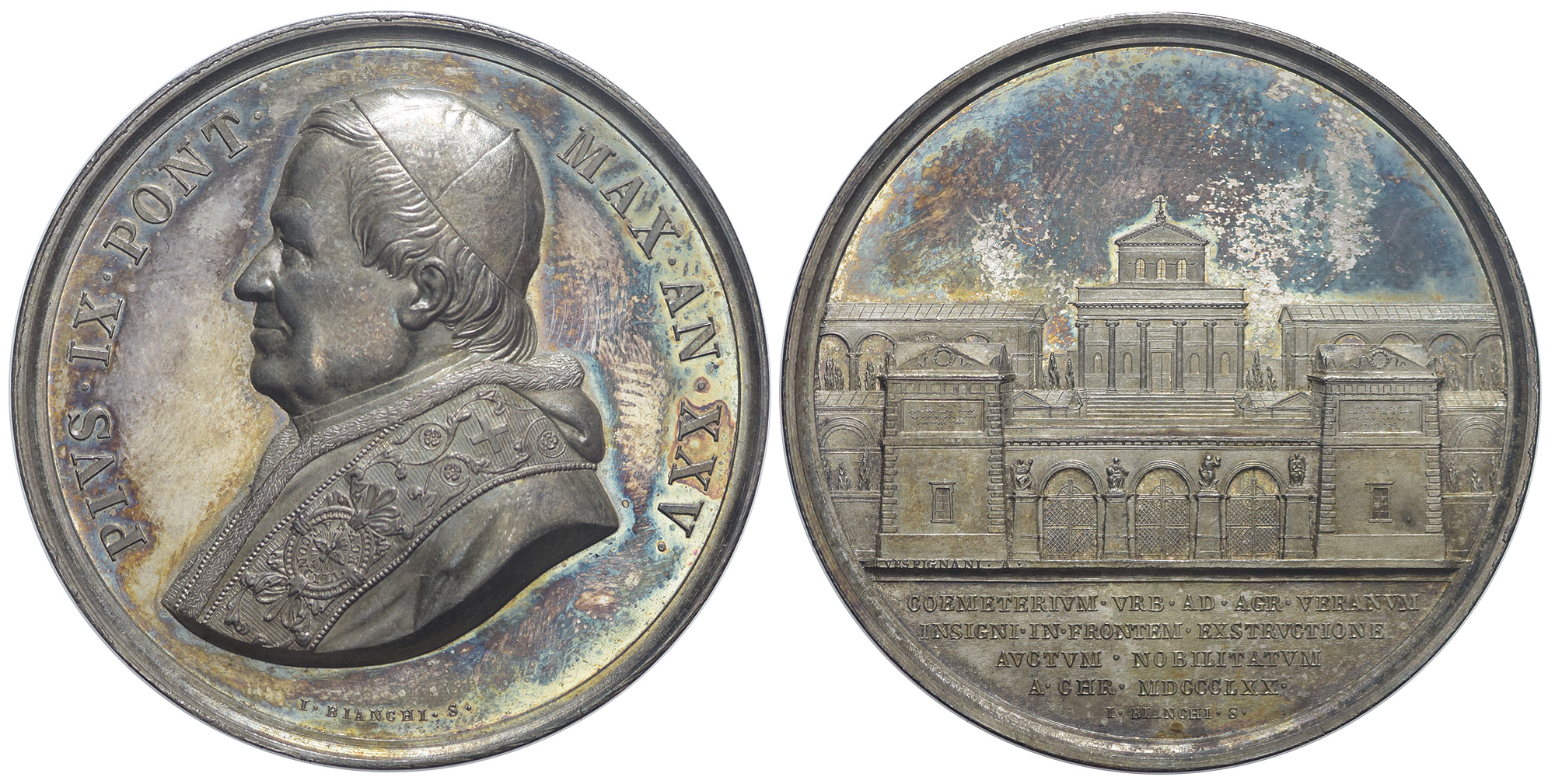Medals Rome Pius Medal 1870 
