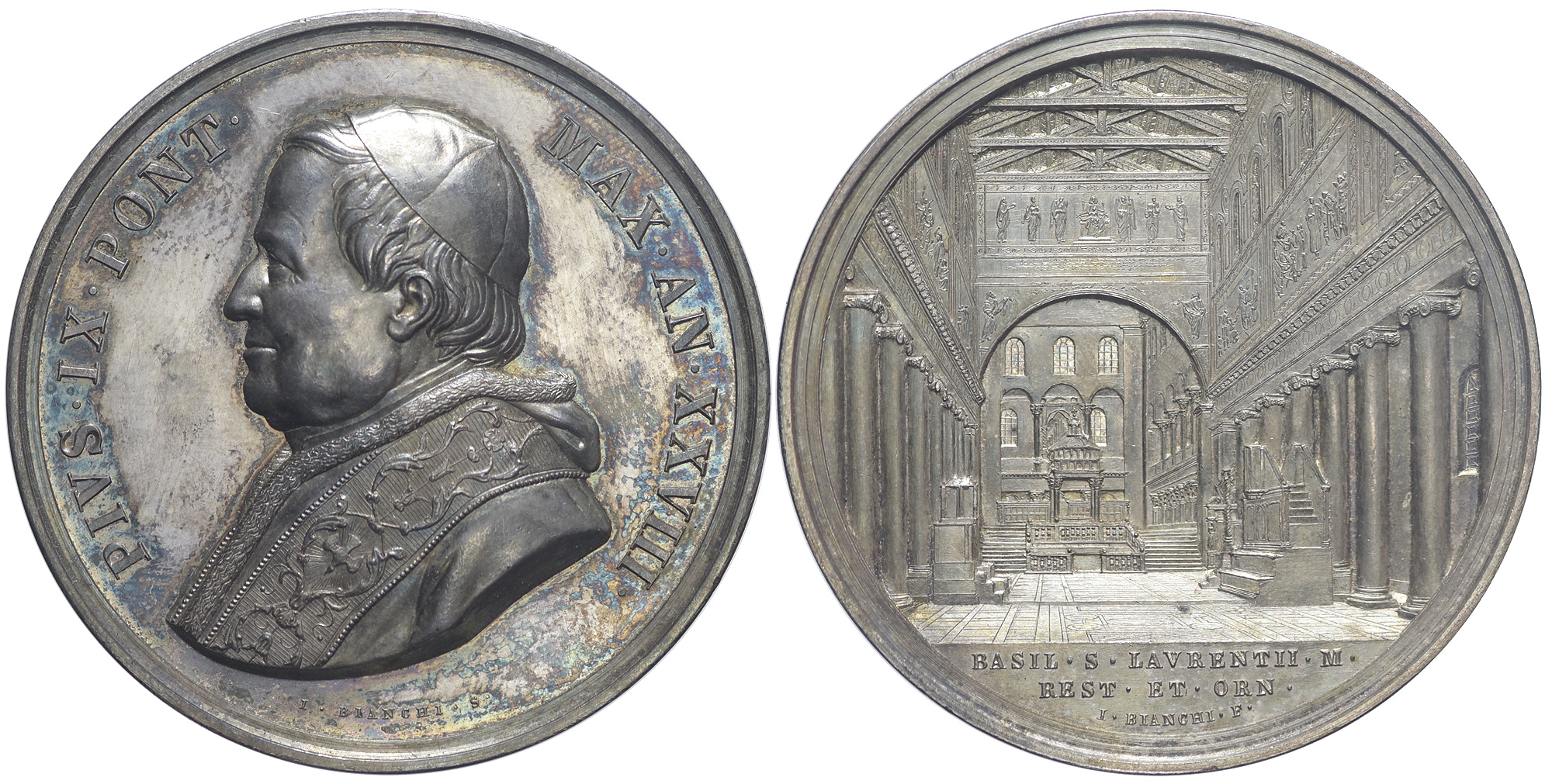 Medals Rome Pius Medal 1873 