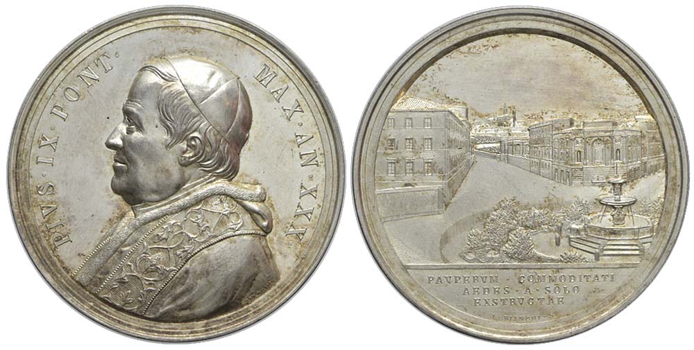 Medals Rome Pius Medal 1875 