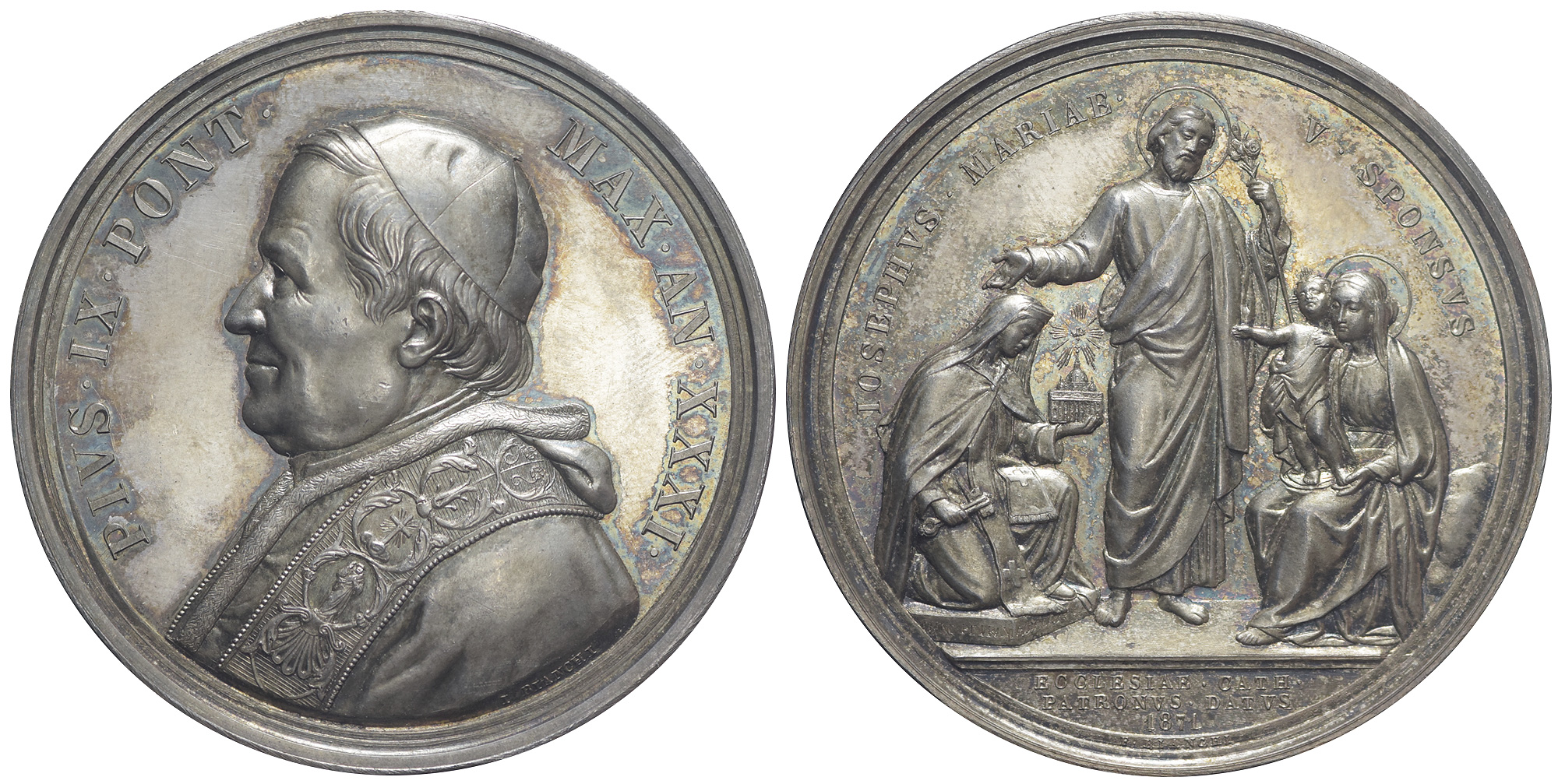 Medals Rome Pius Medal 1876 