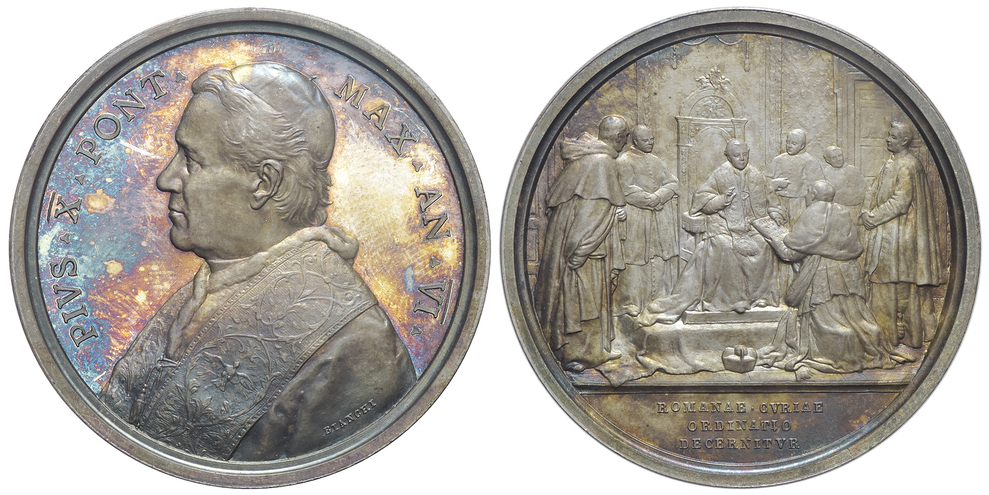Medals Rome Pius Medal 1908 
