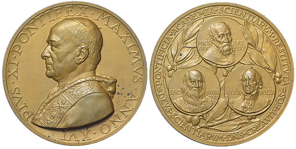 Medals Rome Pius Medal 1937 