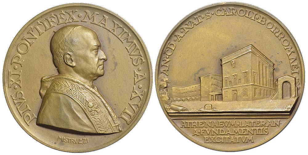 Medals Rome Pius Medal 1938 