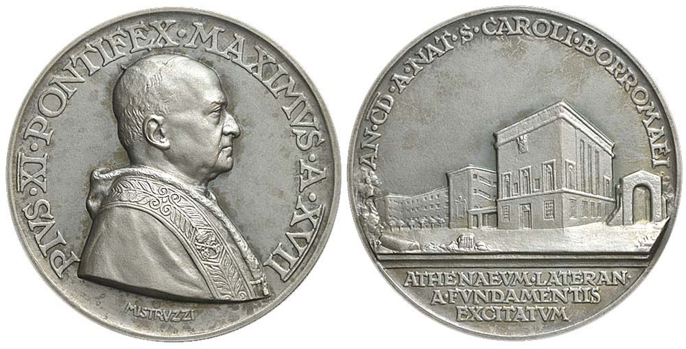 Medals Rome Pius Medal 1938 