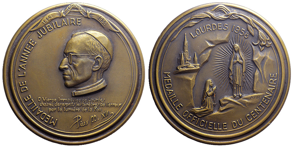 Medals Rome Pius Medal 1958 
