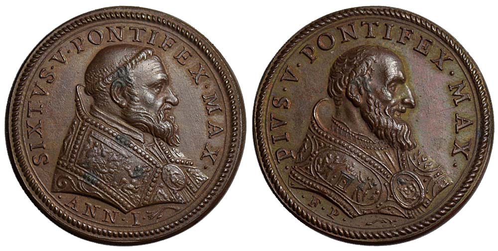 Medals Rome Sixtus Medal 1585 