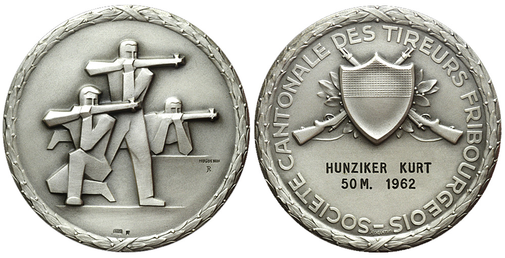 Medals Switzerland Fribourg Medal 1962 