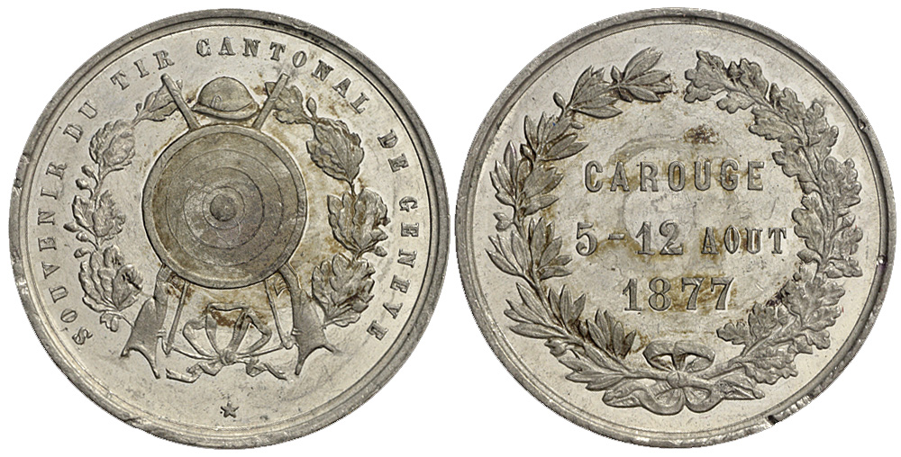 Medals Switzerland Geneve Medal 1877 