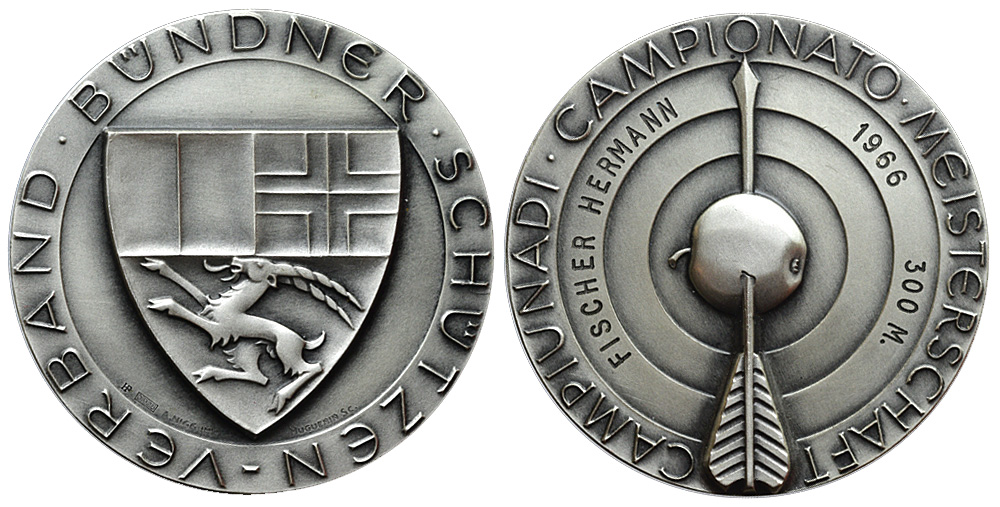 Medals Switzerland Graubunden Medal 1966 