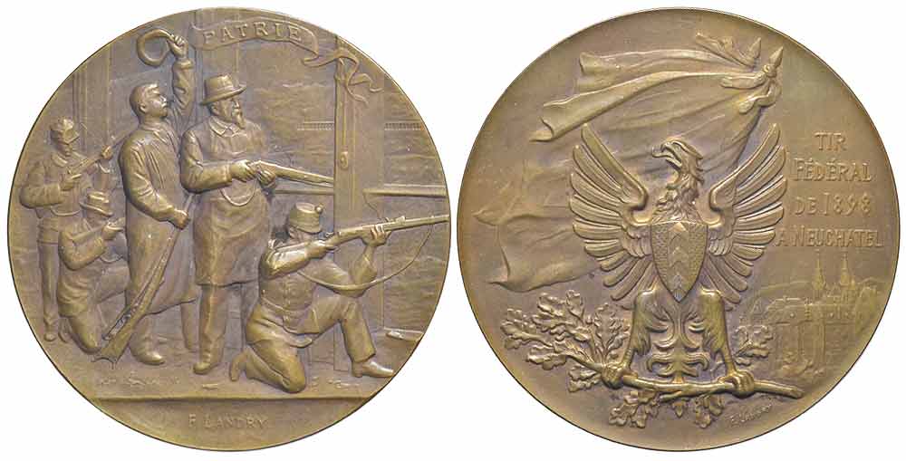 Medals Switzerland Neuchatel Medal 1898 