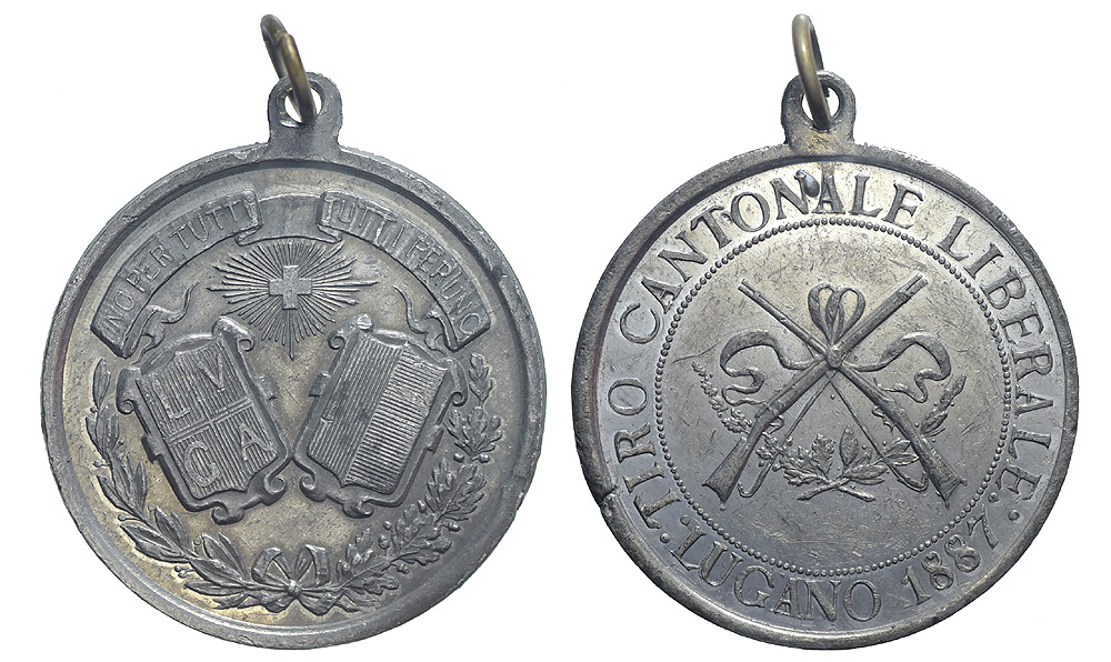 Medals Switzerland Ticino Medal 1887 