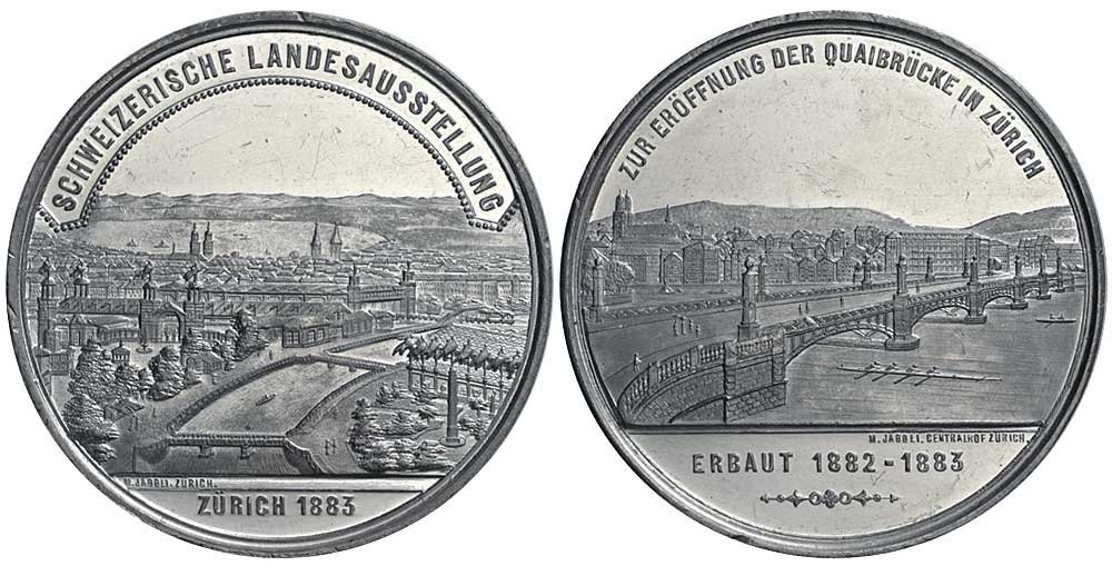 Medals Switzerland Zurich Medal 1883 