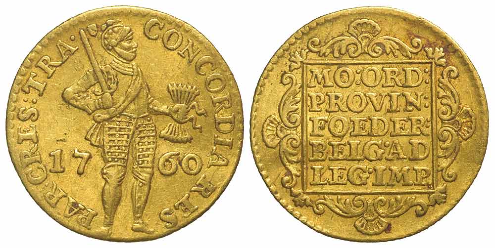 Netherlands Utrecht Ducat 1760 Gold 