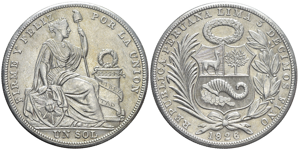 Peru Decimal Coinage 1926 