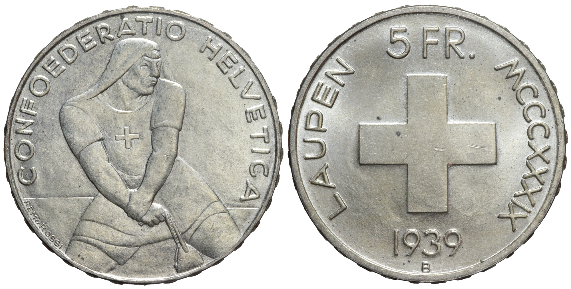 Switzerland Commemorative Coinage Francs 1939 