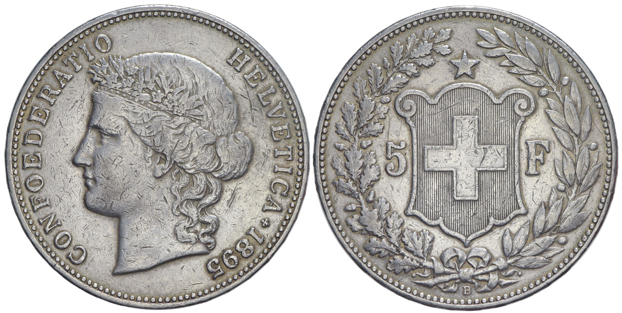 Switzerland Confoederatio Helvetica Francs 1895 