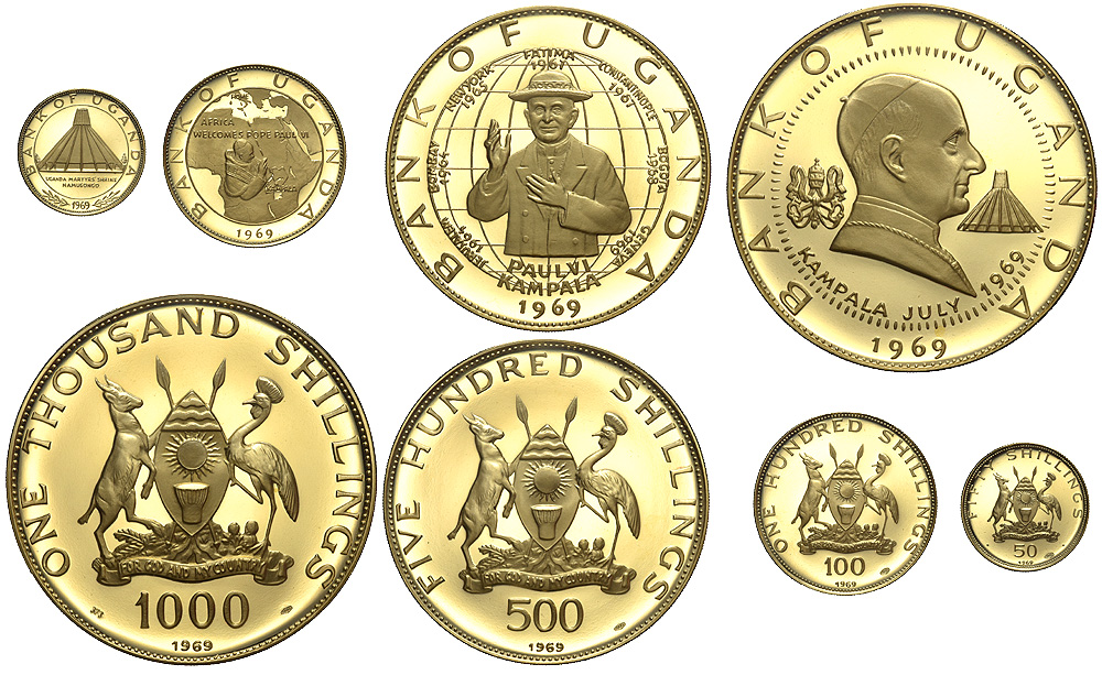 Uganda Republic 1969 Gold 